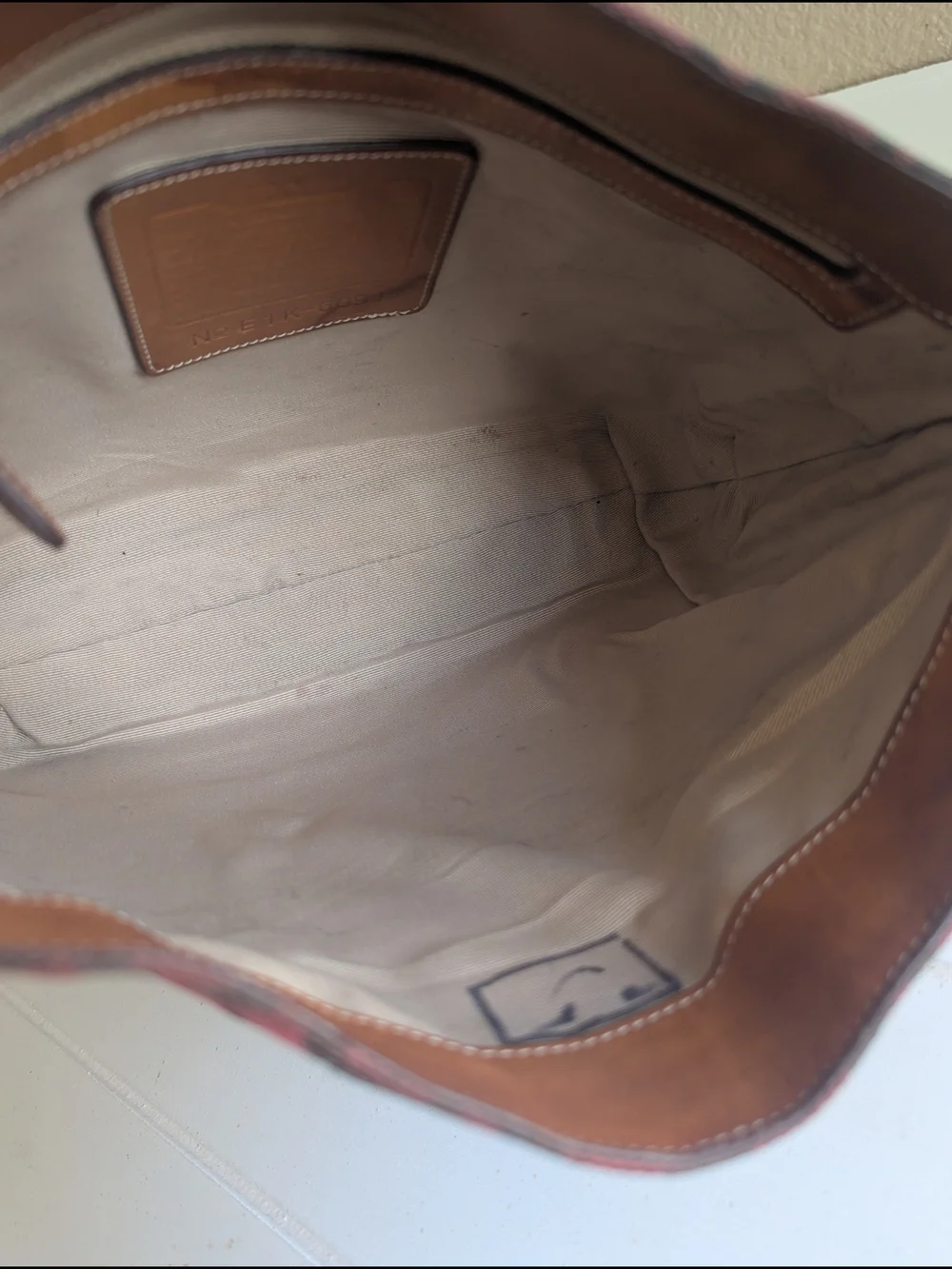 Coach Signature Canvas Shoulder Bag in Pink and Brown